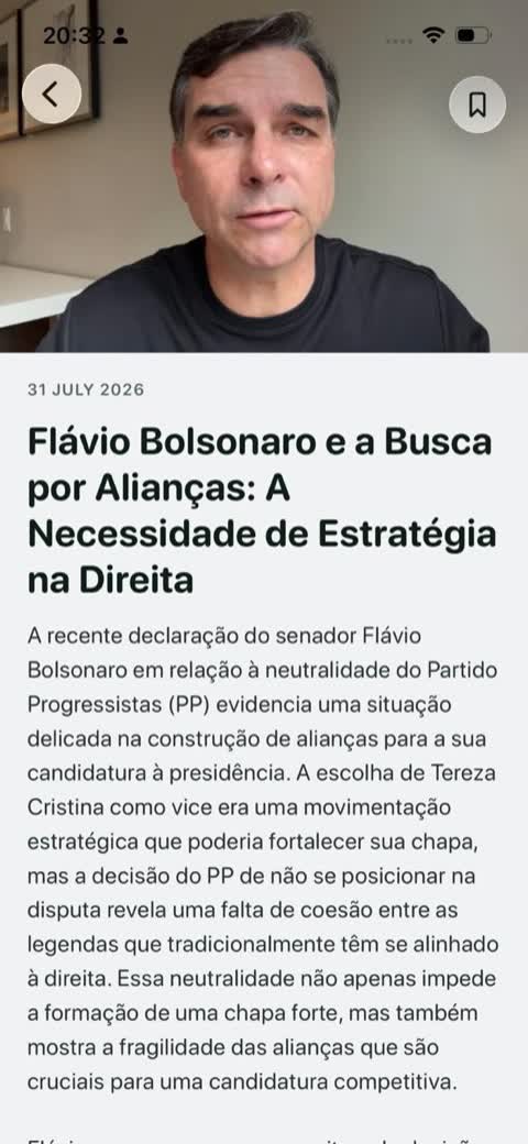 Tela do app mostrando uma notícia aberta, com foto e texto completo